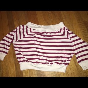 Off the Shoulder Cropped Sweater